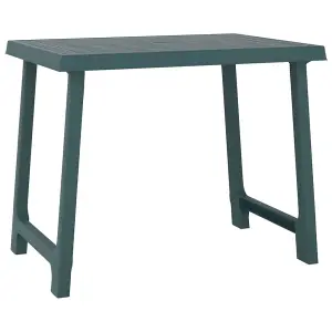 Berkfield Camping Table Green 79x56x64 cm PP Wooden Look