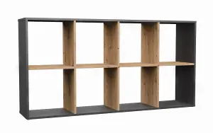 MALAX 2x4 Compartment Shelf Anthracite Artisan Oak