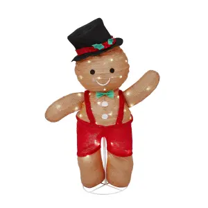 Multicolour Pop up Gingerbread man LED Electrical christmas decoration