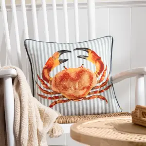 Evans Lichfield Salcombe Crab Piped Polyester Filled Cushion