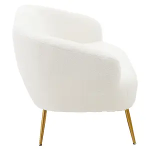 Yazmin Two Seat Sofa With Gold Finish Legs