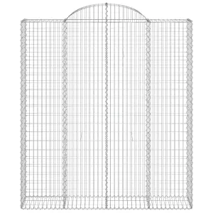 Berkfield Arched Gabion Basket 200x50x220/240 cm Galvanised Iron