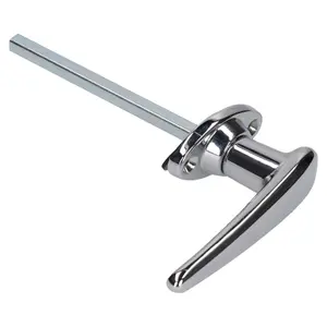 Chrome Door Latch Catch Lever Classic Handle Trailer Truck Horsebox