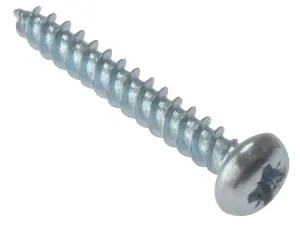 ForgeFix RH18ZP General Purpose Pozi Compatible Screw Round Head TT ZP 1in x 8 Box 200 FORRH18ZP