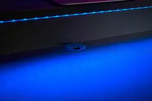 Rest Relax Warrior Gaming Desk in Black with RGB LED Lights