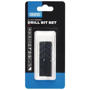 Draper Black HSS Drill Bit, 3.5mm (Pack of 10) 08821