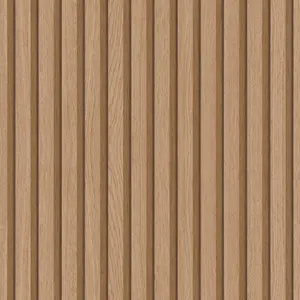 Galerie Industrial Effects Bronze Stripe Wood Panel Wallpaper Roll