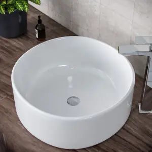 Nes Home  410mm Cloakroom Round Stand Alone Counter Top Basin Sink Bowl