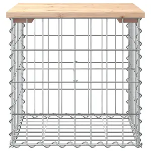 Berkfield Garden Bench Gabion Design 43x44x42 cm Solid Wood Pine