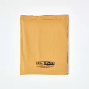 Homescapes Mustard Yellow Egyptian Cotton Flat Sheet 200 TC, Double