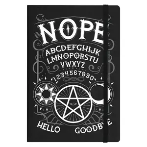 Grindstore Nope Ouija A5 Notebook Black (One Size)