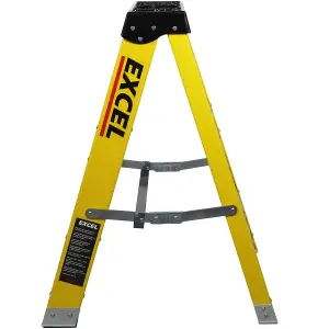 Excel Electricians Fibreglass Step Ladder 2 Tread 0.76m Heavy Duty