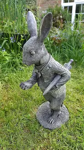 White Rabbit Garden Sculpture Decoration Ornament