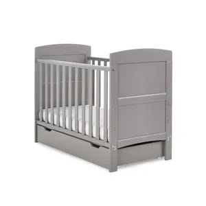 Grace Mini Cot Bed & Underdrawer Taupe Grey