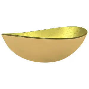 Berkfield Basin Tempered Glass 54.5x35x15.5 cm Gold