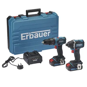 Erbauer EXT 18V Li-ion EXT Cordless Combi drill & impact driver (2 x 2Ah) - EID18-Li - Refurbished