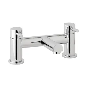 Nes Home Modern Bath Filler Mixer Taps Bathroom Deck Mounted Tap Solid Brass