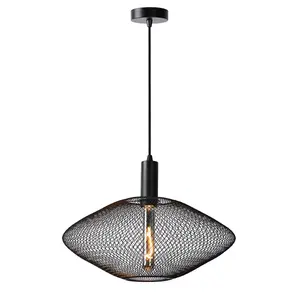 Lucide Mesh Modern Pendant Light 45cm - 1xE27 - Black