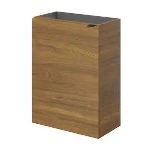 GoodHome Imandra Walnut effect Single Wall-mounted Bathroom Cloakroom unit (H) 550mm (W) 440mm