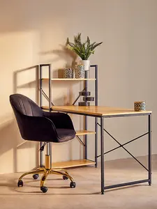 Interiors by Premier Laxton Light Yellow Desk With Shelves