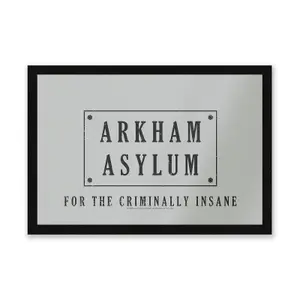 Official Batman Core Arkham Asylum Entrance Mat 40cm x 60cm dimension, Durable, Indoor Only