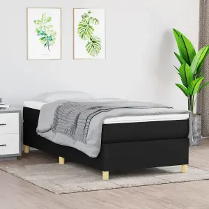 Berkfield Box Spring Bed Frame Black 90x190 cm 3FT Single Fabric