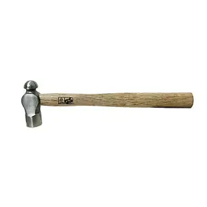 8oz Hardwood Ball Pein Hammer Striking Shaping Metal Wooden Shaft & Steel Head