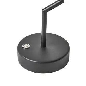 Wireless Metal Table Lamp Black ALVIELA