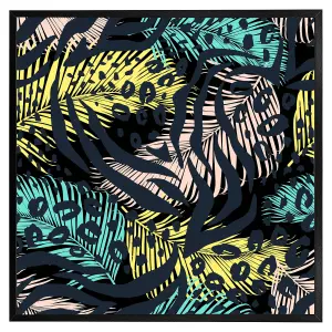 Animal & tropical print (Picutre Frame) / 30x30" / Black