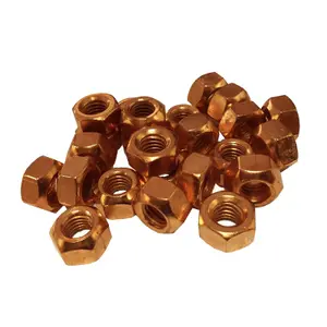 4 x Copper Flashed Exhaust Manifold Nuts M10 x 1.5 Pitch High Temperature