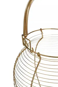 Interiors by Premier Hygge Gold Finish Egg Basket