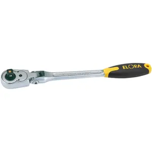 Draper Elora Quick Release Soft Grip Reversible Ratchet with Flexible Head, 1/2" Sq. Dr., 305mm 58750