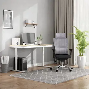 FlexiSpot Ergonomic Office Chair with Double Backrest Lumbar Support in Light Grey