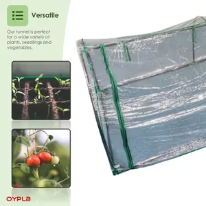 Oypla Large Tunnel Growhouse Garden Plant Greenhouse with PVC Cover - 300x100x80cm