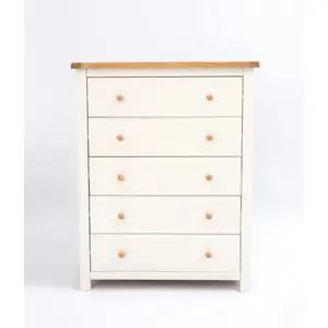 Maggiori 5 Drawer Chest of Drawers Wood Knob