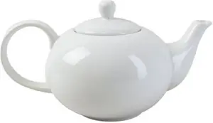 Dunelm White Purity Teapot, Country, Porcelain