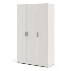 Pepe Wardrobe with 3 doors in White woodgrain