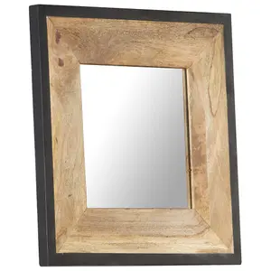 Berkfield Mirror 50x50 cm Solid Mango Wood