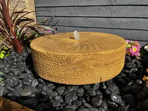 Granite Millstone 50cm Natural Stone Solar Water Feature