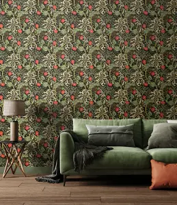 Hoopla Walls Seaweed Garden Slate Mix Smooth Matt Wallpaper