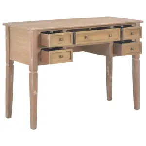 Berkfield Writing Desk Brown 109.5x45x77.5 cm Wood