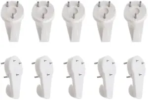 Charles Watson Hard Wall Picture Hook 30mm White Pack of 10