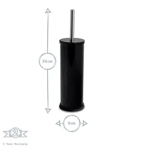 Harbour Housewares - Round Toilet Brush - Black