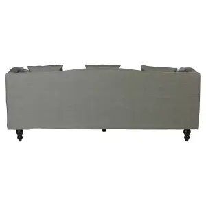 Interiors by Premier Feya Three Seater Grey Fabric Sofa