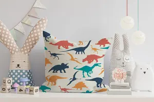 Multicoloured Dinosaurs Cushions 45cm x 45cm