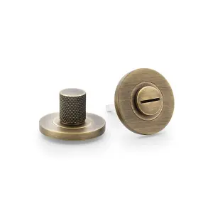 Alexander & Wilks Knurled Thumbturn and Release - Antique Brass