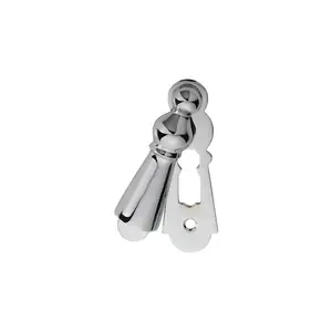 73mm Large Lock Profile Escutcheon 40mm Fixing Centres Polished Chrome