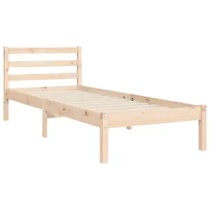 Berkfield Bed Frame with Headboard 90x200 cm Solid Wood