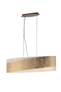 Luminosa PARIS 4 Light Straight Bar Pendant Ceiling Light Gold 75x20cm