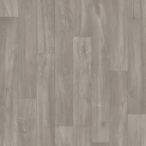 Grey Modern Tile Effect Anti-Slip Vinyl Flooring for Home, Shops, Offices, 2.6mm Thick Vinyl Sheet-2m(6'6") X 2m(6'6")-4m²